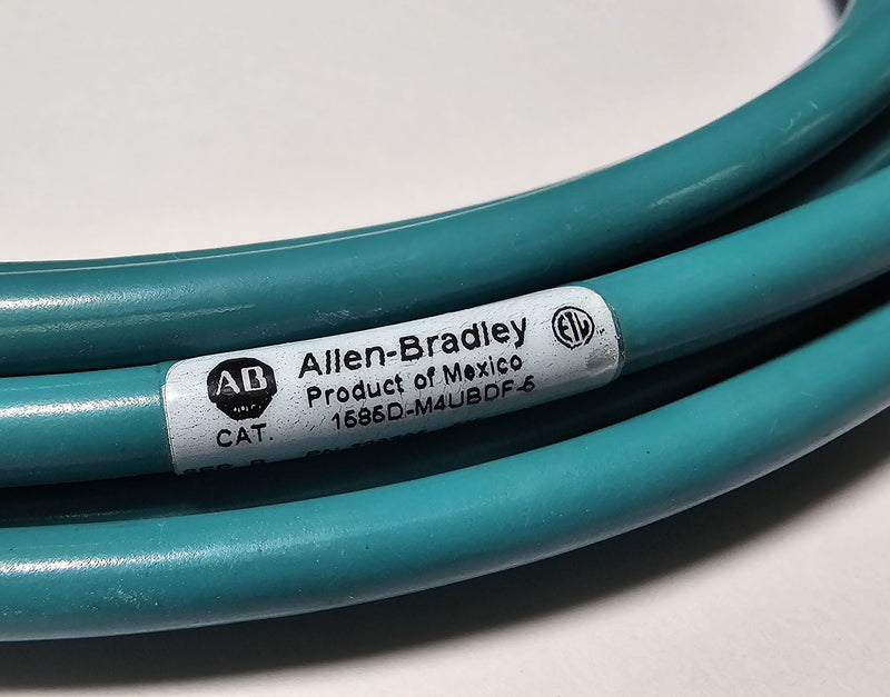 Allen Bradley 1585D-M4UBDF-5 M12 Male Str. - Female Str. 5M Ethernet Cable - New