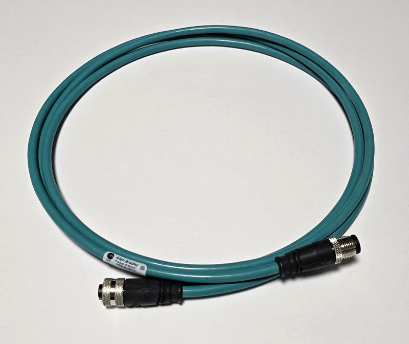 Allen Bradley 1585D-M4UBDF-2 M12 Male Str. - Female Str. Ethernet Cable - New