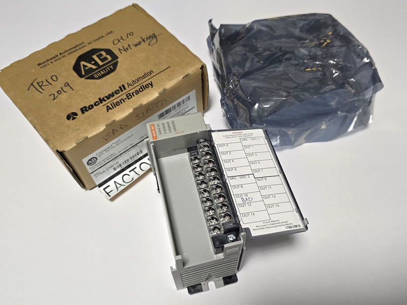 Allen Bradley 1769-OW16 Compact I/O Relay Output Module - CH10 / Not working