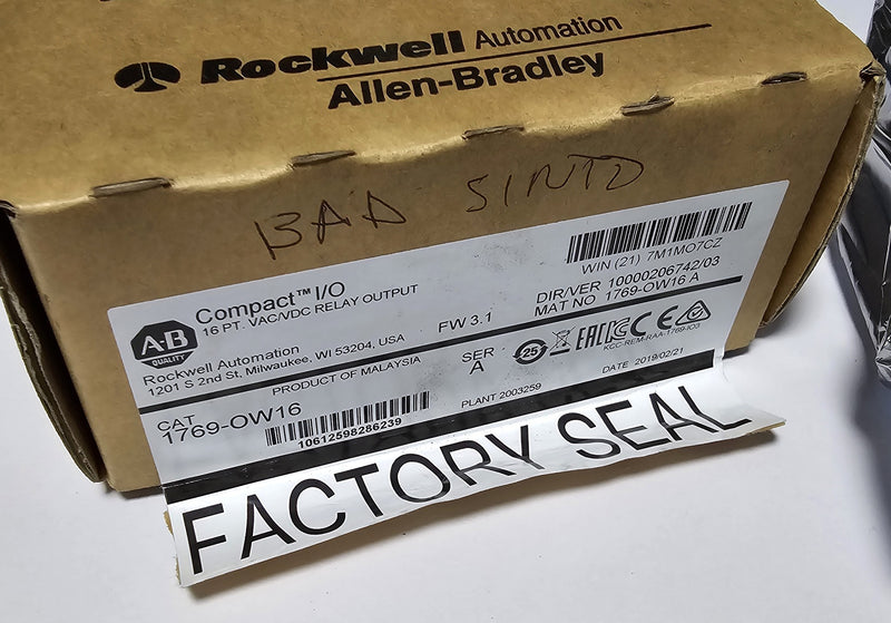 Allen Bradley 1769-OW16 Compact I/O Relay Output Module - CH10 / Not working