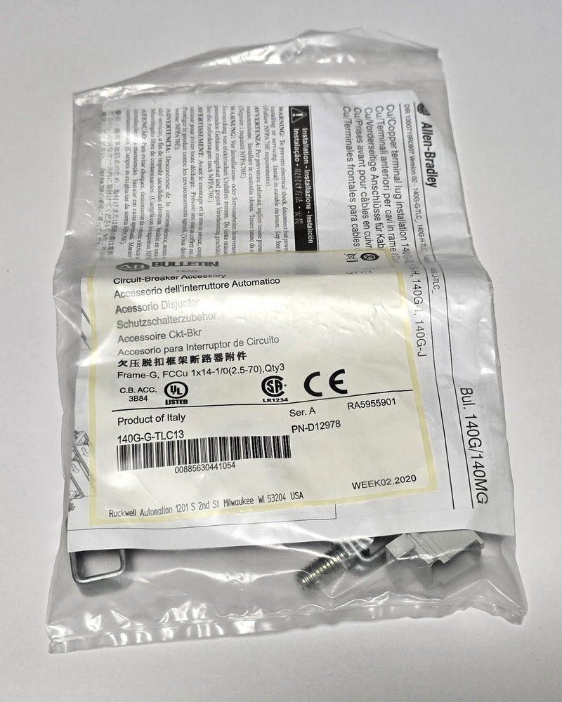 Allen Bradley 140G-G-TLC13 Circuit Breaker Terminal Lug Kit - New / Sealed