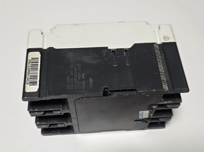 Eaton HFD3200BP10 200 Amp 3-Pole 600V Main Molded Case Circuit Breaker & Lockout