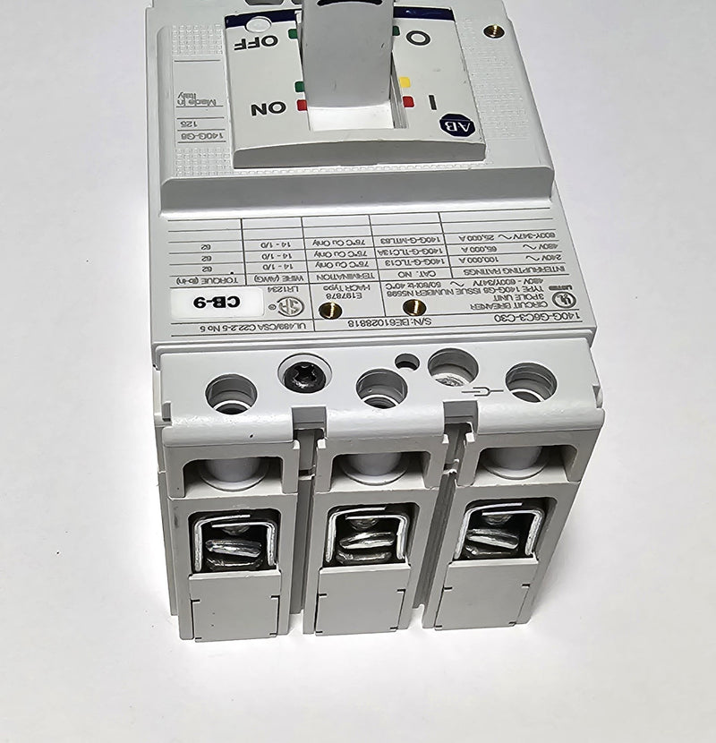 Allen Bradley 140G-G6C3-C30 30A Molded Case Circuit Breaker Fr. 125  - Excellent