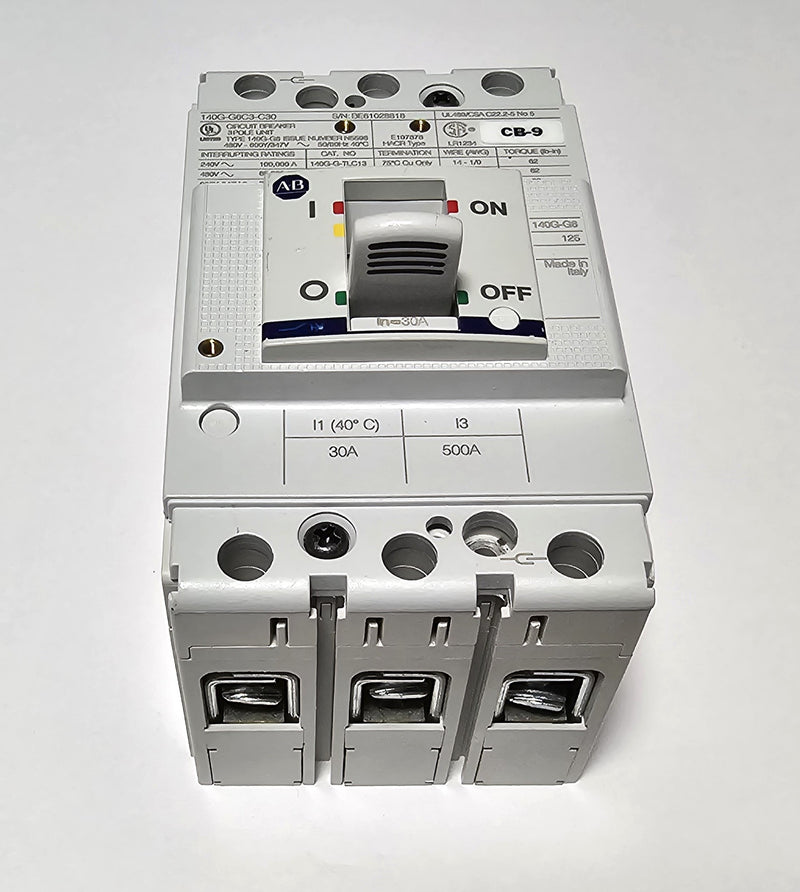 Allen Bradley 140G-G6C3-C30 30A Molded Case Circuit Breaker Fr. 125  - Excellent