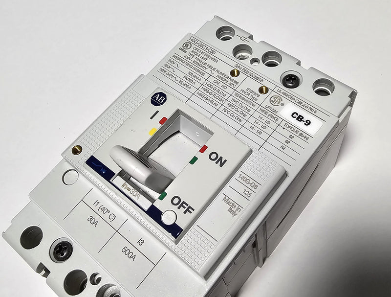 Allen Bradley 140G-G6C3-C30 30A Molded Case Circuit Breaker Fr. 125  - Excellent