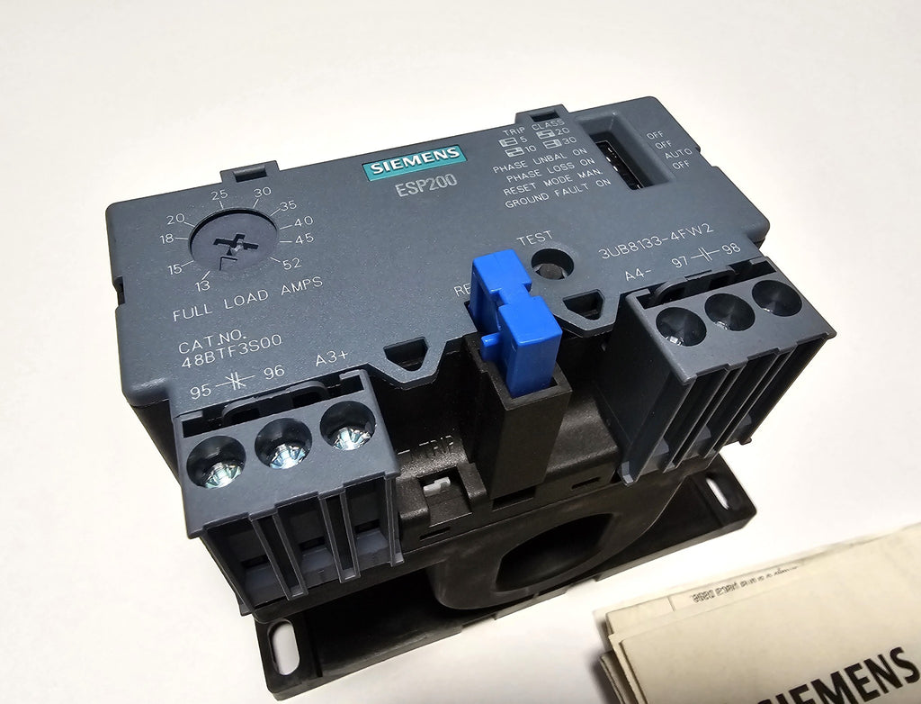 Siemens 48BTF3S00 13-52A ESP200 Electronic Overload Relay 3UB8133-4FW2 ...