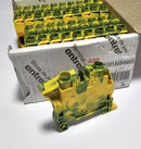 ABB Entrelec 1SNK510150R0000 Ground Green-Yellow Box of 20 Terminal Blocks - New