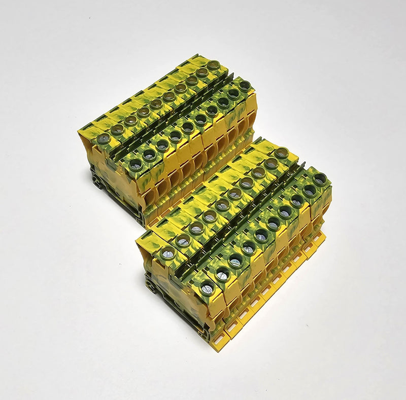 ABB Entrelec 1SNK510150R0000 Ground Green-Yellow 20-Pack Terminal Blocks - New
