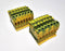 ABB Entrelec 1SNK510150R0000 Ground Green-Yellow 14-Pack Terminal Blocks - New