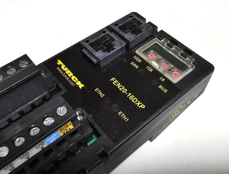 Turck FEN20-16DXP Compact IP20 Multiprotocol Ethernet I/O Station Modu ...