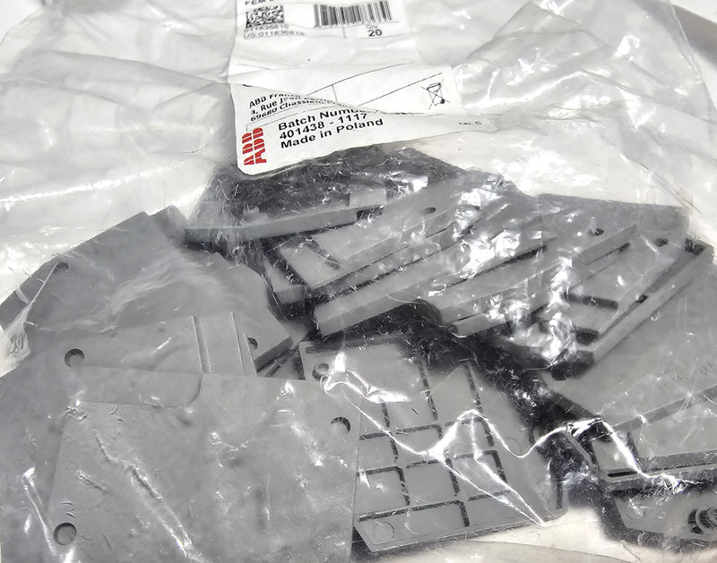 ABB / Entrelec 1SNA118368R1600 Pack/100 FEM 6 GRIS Terminal Block End Caps - New