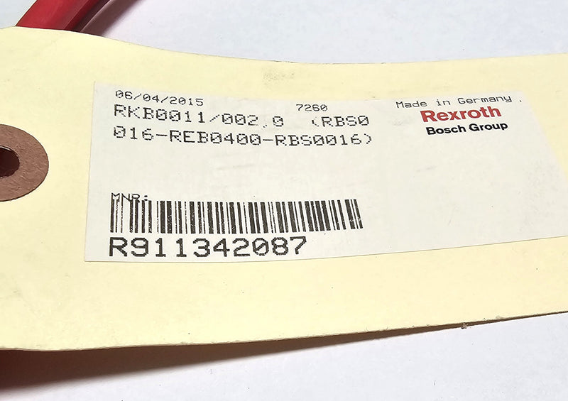 Bosch Rexroth RKB0011/002.0 2M Ethernet R911342087 Communication Bus Cable - New