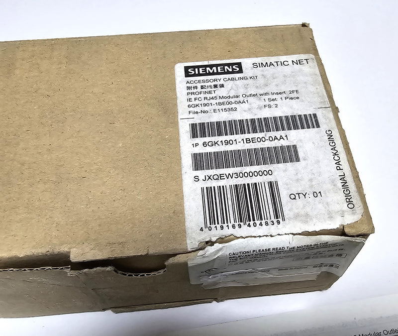 Siemens 6GK1 901-1BE00-0AA0 Simatic Net RJ45 Modular Outlet 2FE Insert - New