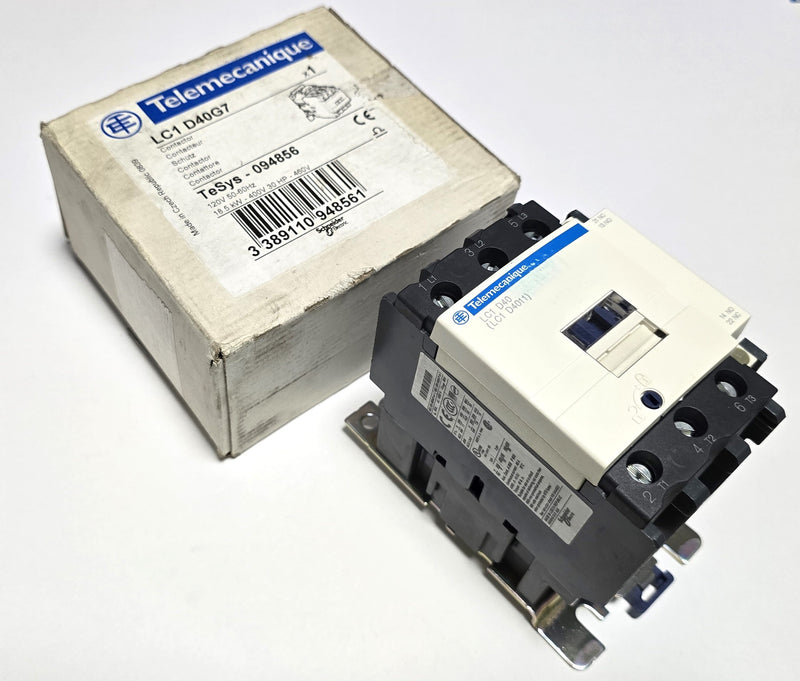 Telemecanique LC1 D40G7 Contactor 120V Coil 60A - New