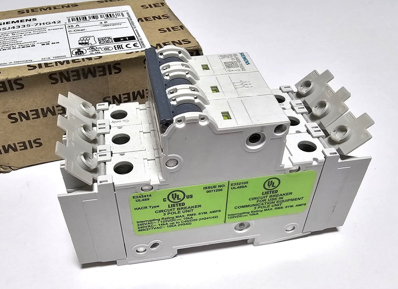Siemens 5SJ4335-7HG42 Circuit Breaker 35A 3-Pole 480Y/277V - New