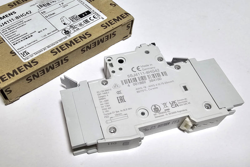 Siemens 5SJ4111-8HG42 Circuit Breaker 5A 1-Pole 277V - New