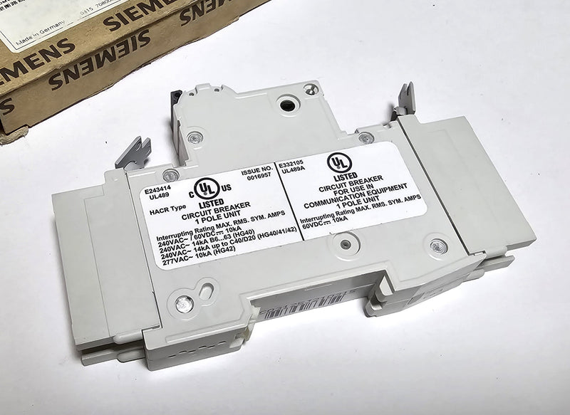Siemens 5SJ4 103-7HG42 Circuit Breaker 3A 1-Pole 277V - New