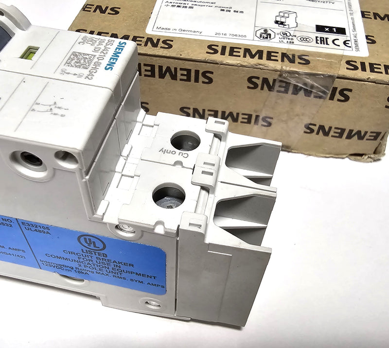 Siemens 5SJ4210-8HG42 Circuit Breaker 10A 2-Pole 480Y/277V - New