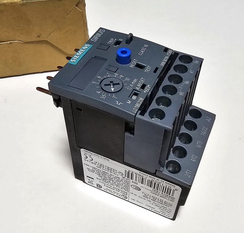 Siemens 3RB3016-1SB0 Overload Relay 3-12A - New