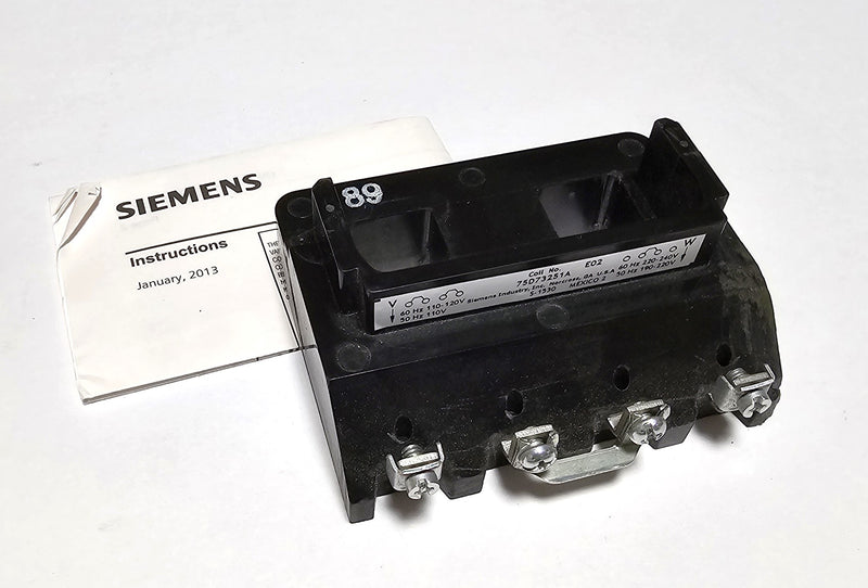 Siemens 75D73251A Dual Voltage Magnetic Relay Coil - New / small chip