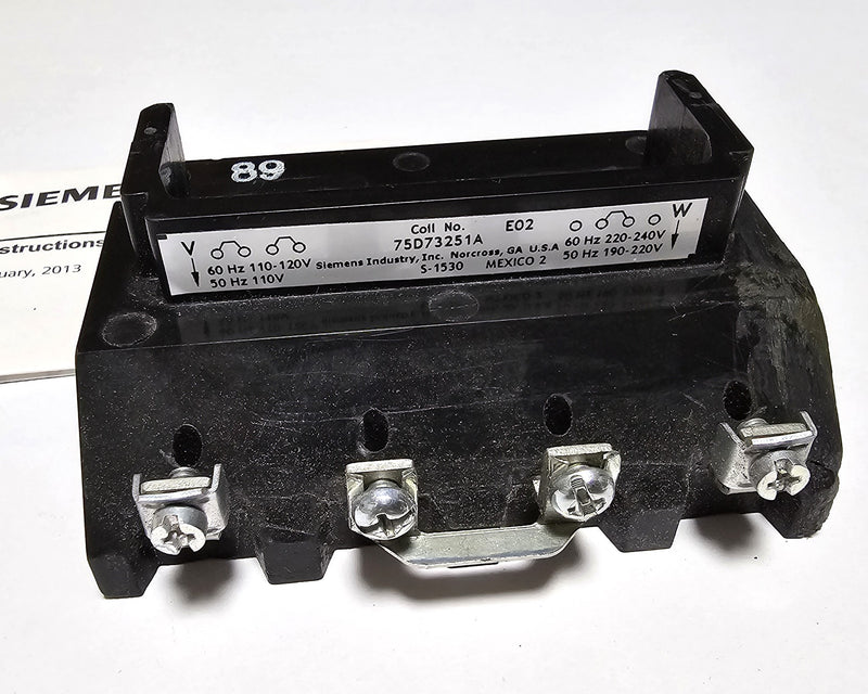 Siemens 75D73251A Dual Voltage Magnetic Relay Coil - New / small chip