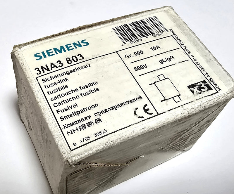 Siemens 3NA3 80 10A Fuse Link Cartridge ( Lot of 3 ) New