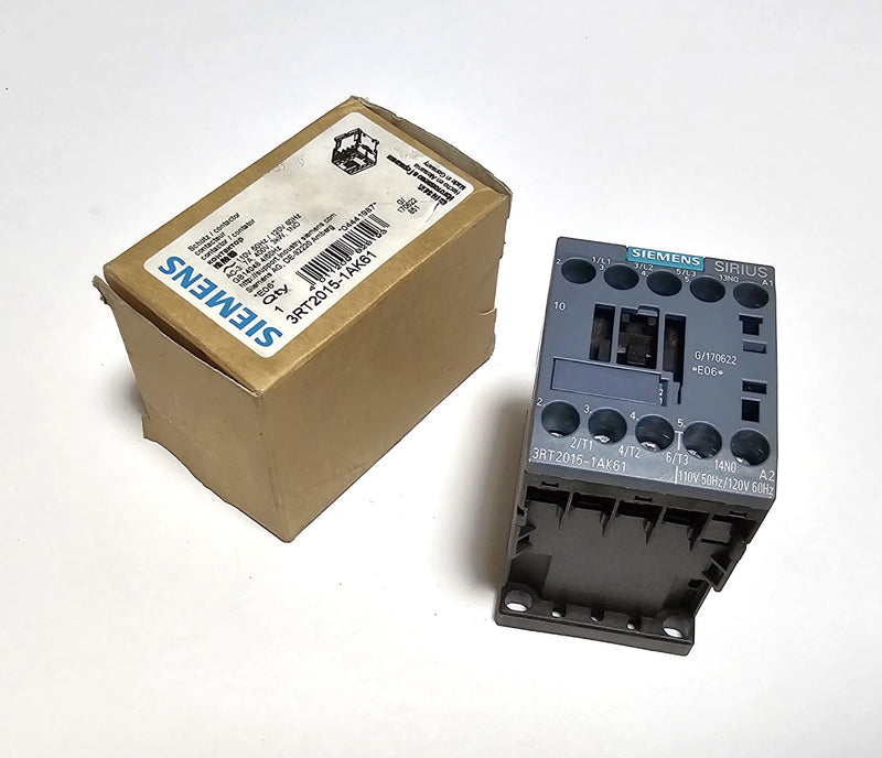 Siemens 3RT2015-1AK61 120V Coil Contactor - New