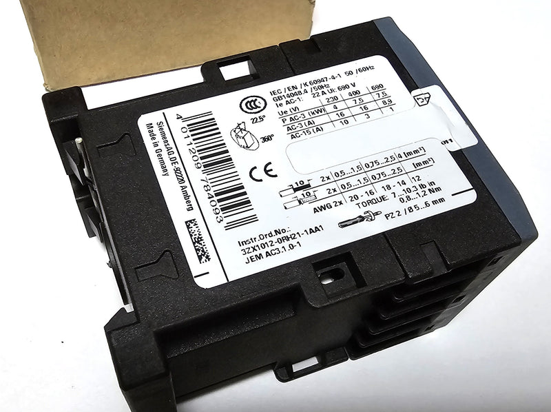Siemens 3RT2018-1BB41 24VDC Coil Contactor - New