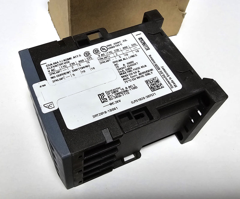 Siemens 3RT2018-1BB41 24VDC Coil Contactor - New