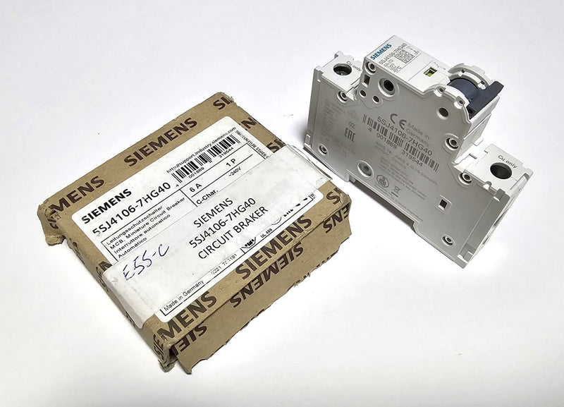 Siemens 5SJ4106-7HG40 6A 1P Circuit Breaker - New