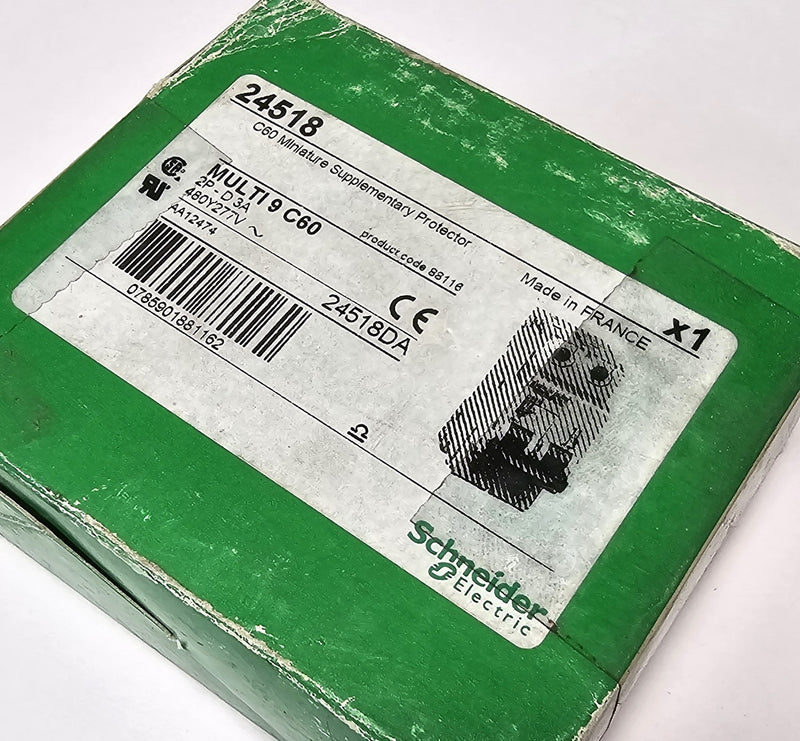 Schneider 24518 Multi 9 C60 2P 3A 480Y/277V Circuit Breaker - New