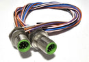 Murr / Phoenix 8-Pin M12 ( Lot of 2 ) Male Bulkhead Connectors - New