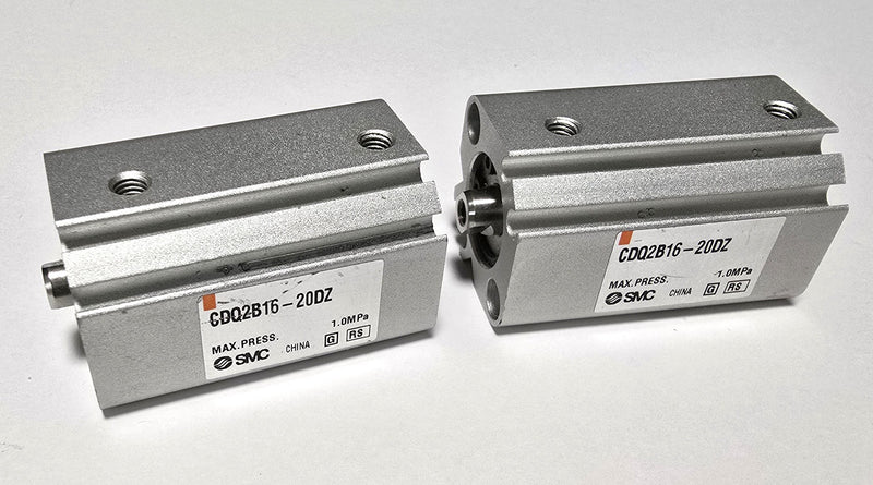 SMC CDQ2B16-20DZ ( Lot of 2 ) Compact Cylinder 16mm Bore 20mm Stroke - New