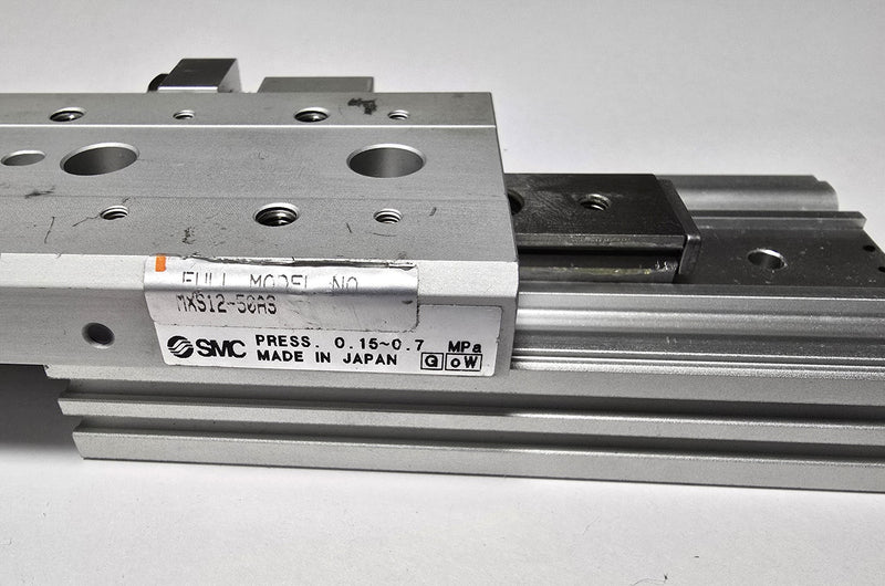 SMC MXS12-50AS Dual Rod Guided Pneumatic Slide Cylinder