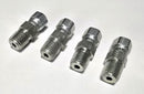 Parker F6X-4-4-S ( Lot of 4 ) Straight Triple-Lok 37° Flare JIC Tube Fittings