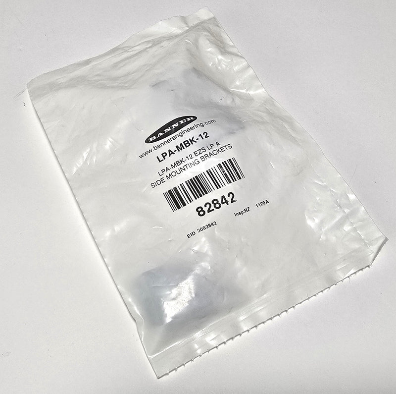 Banner LPA-MBK-12 EZ-Screen Low Profile 82842 Side Mounting Bracket kit - New