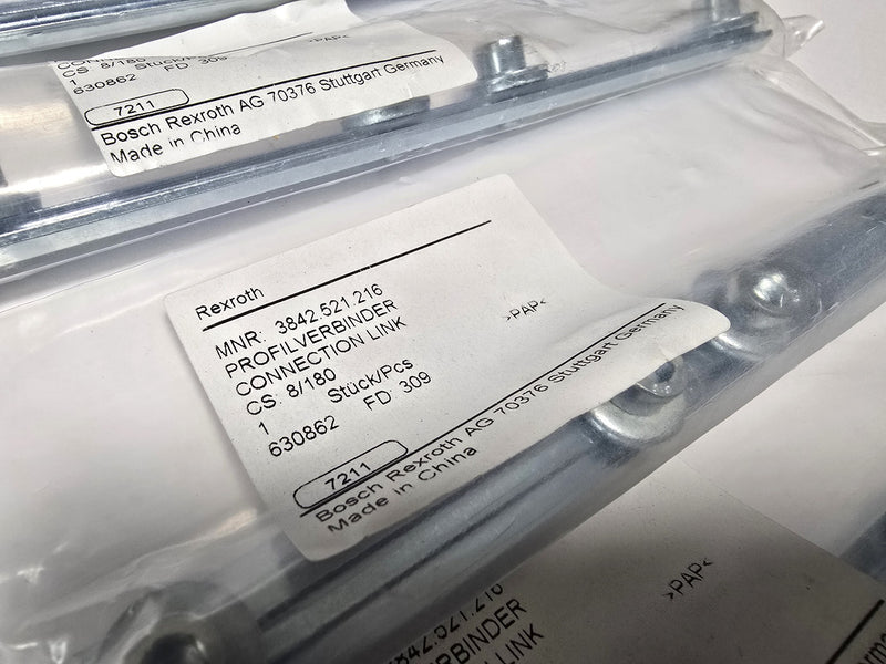 Bosch Rexroth 3842.521.216 ( Lot of 4 ) Profilverbinder CS 8/180 Connection Link