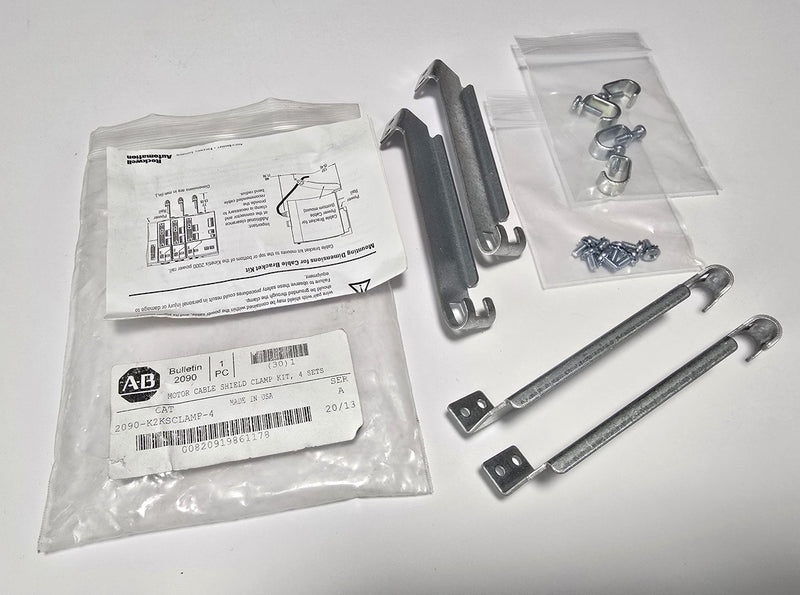 Allen Bradley 2090-K2KSCLAMP-4 Motor Cable Shield Clamp Kit 4-Sets - New