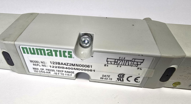 Numatics 123BA4Z2MN00061 Pneumatic Dual 24VDC Solenoid Valve