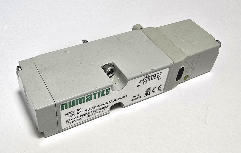 Numatics 122BA400M000061 Single 24VDC Solenoid Pneumatic Valve
