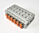 SMC Pneumatic 6-Valve Manifold Block Assembly