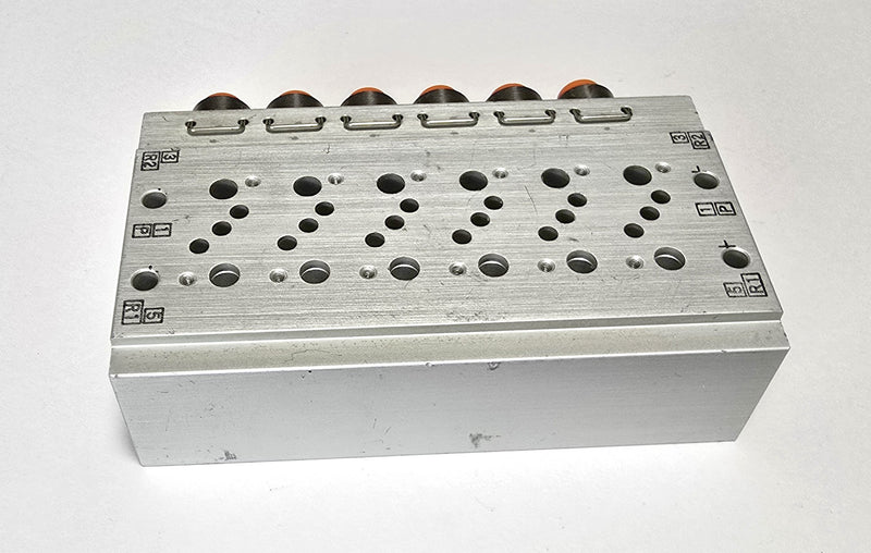 SMC Pneumatic 6-Valve Manifold Block Assembly