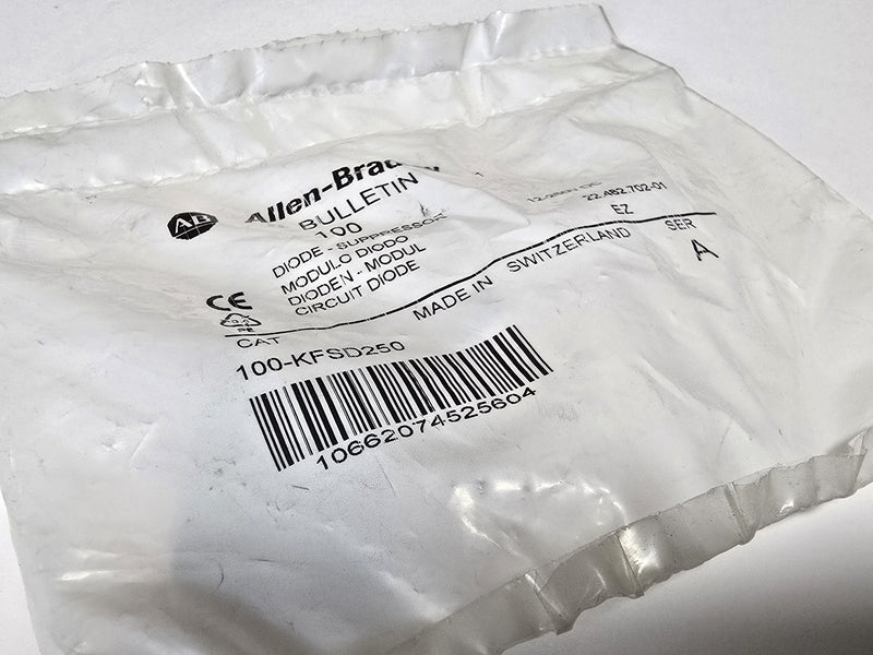 Allen Bradley 100-KFSD250 Diode Suppressor 12-250VDC - New / Sealed