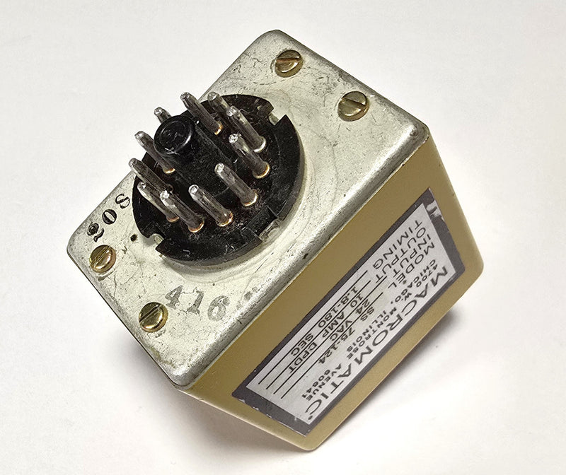 Macromatic SS 75-124 24VAC 10A DPDT 1.8-180 Sec 11-Pin Timer Relay