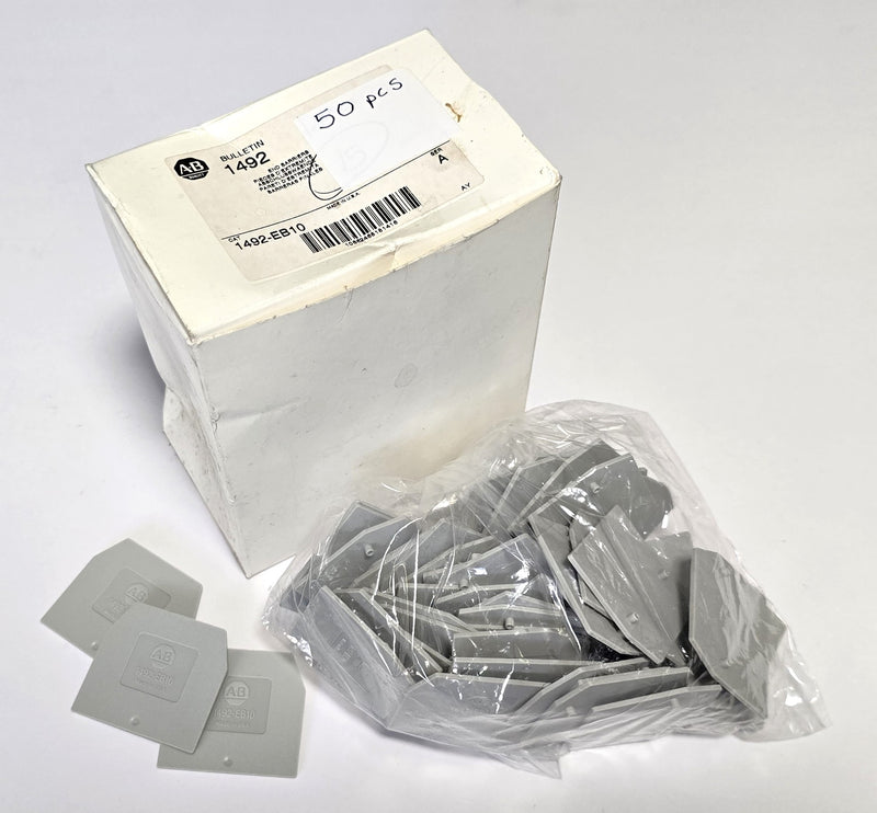 Allen Bradley 1492-EB10 Gray Terminal Block End Barriers ( Lot of 50 ) - New