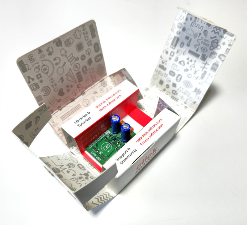 MikroElektronika MIKROE-3001 UPS Click Supercapacitor Charger - New