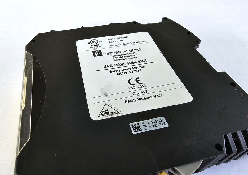 Pepperl + Fuchs VAS-2A8L-KE4-8SE Safety Relay 235077 - New