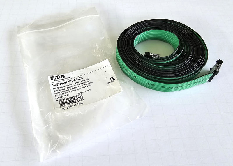 Eaton SWD4-5LF8-24-2S Flat Cable 5m 8-Pole w/ Blade Terminals - New