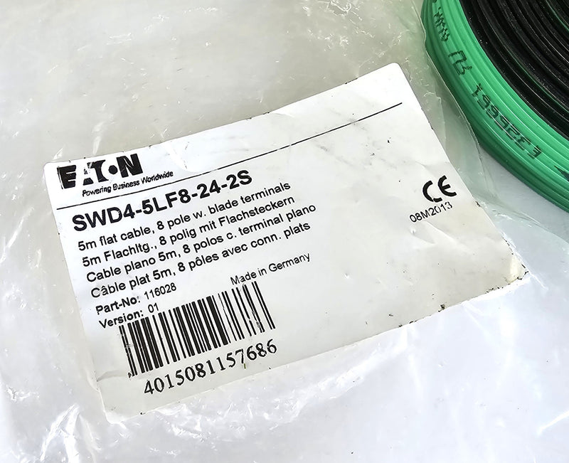 Eaton SWD4-5LF8-24-2S Flat Cable 5m 8-Pole w/ Blade Terminals - New