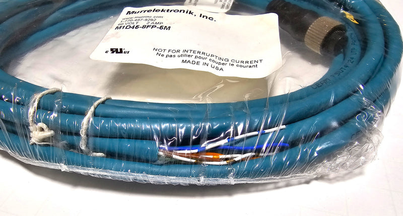 Murrelektronik M1D45-8FP-5M Ethernet 8-Pin Female to Flying Leads 5M Cable - New